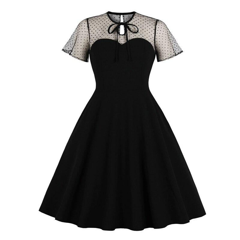 Robe de Soirée Années 50 Grande Taille Noire - Louise Vintage