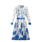 Robe des Années 40 50 Bleu - Louise Vintage