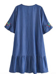 Robe Droite Année 70 Hippie - Louise Vintage