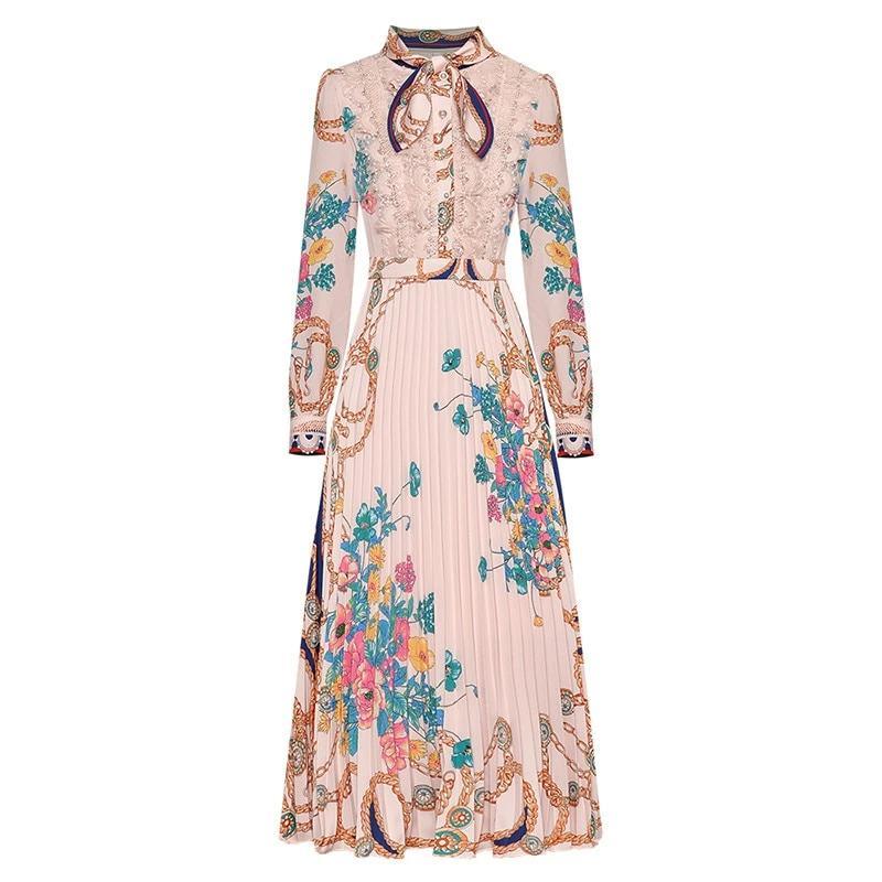 Robe Droite Style Année 40 Rose - Louise Vintage