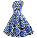 Robe Evasée Vintage Noire Bleue - Louise Vintage