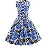 Robe Evasée Vintage Noire Bleue - Louise Vintage