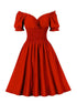 Robe Femme Années 50 Rouge - Louise Vintage