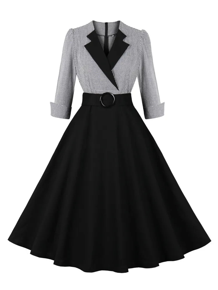 Robe Fourreau Année 50 Noir - Louise Vintage