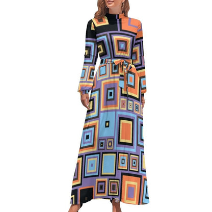 Robe Géométrique Années 70 - Louise Vintage