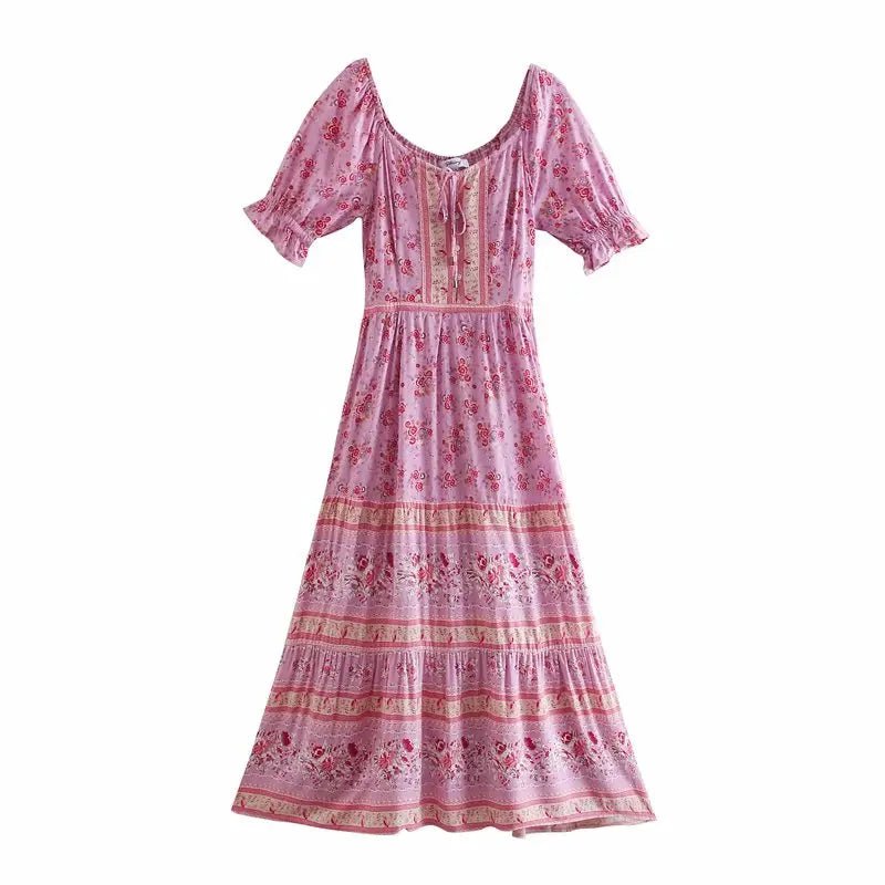 Robe Hippie Année 70 Psychédélique - Louise Vintage