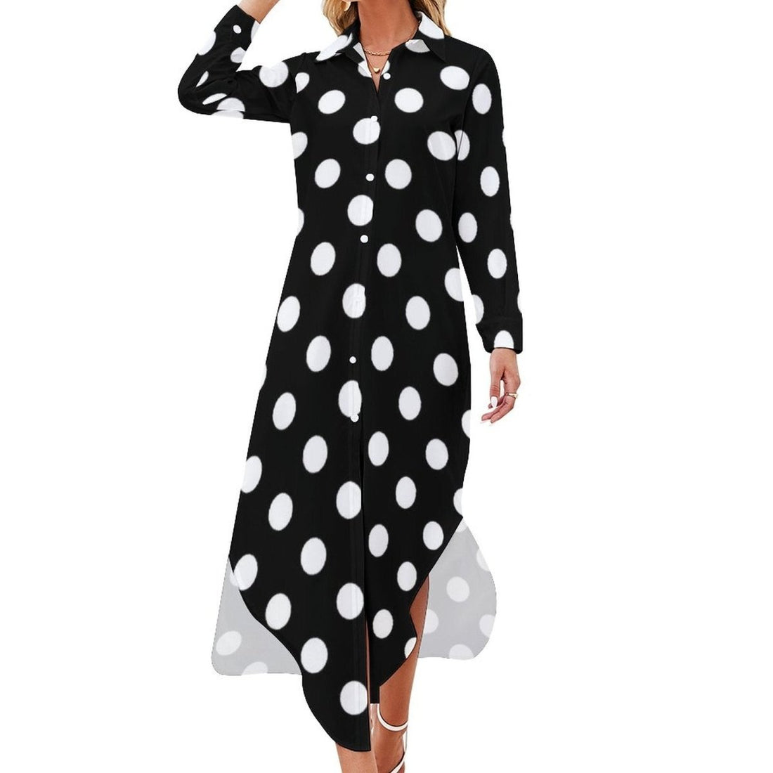 Robe Longue Année 70 Noire - Louise Vintage