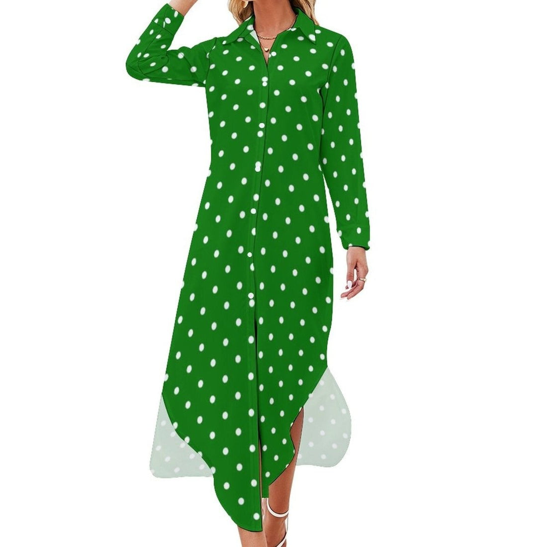 Robe Longue Année 70 Verte - Louise Vintage
