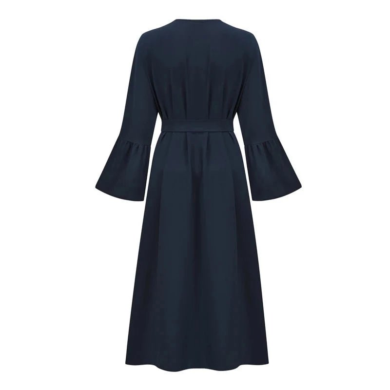Robe Longue Style Année 70 Noire - Louise Vintage
