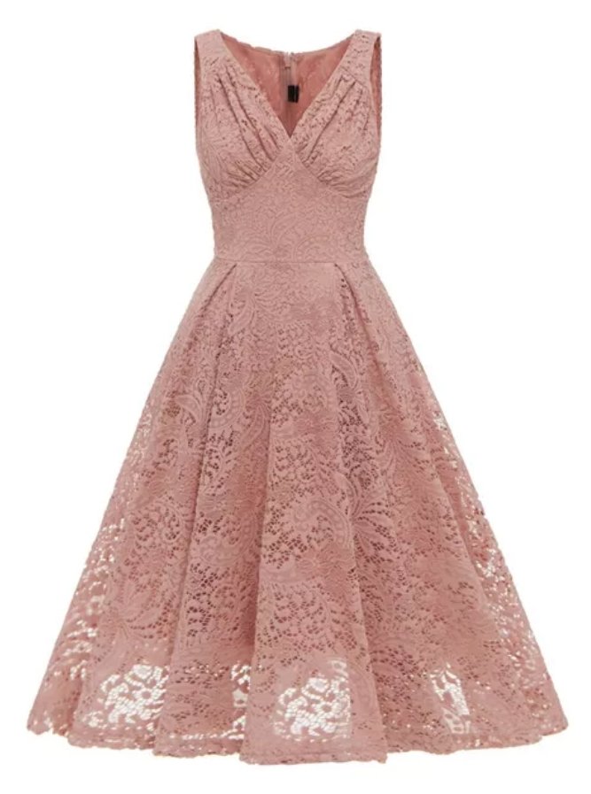 Robe Mariée Année 50 Rose - Louise Vintage