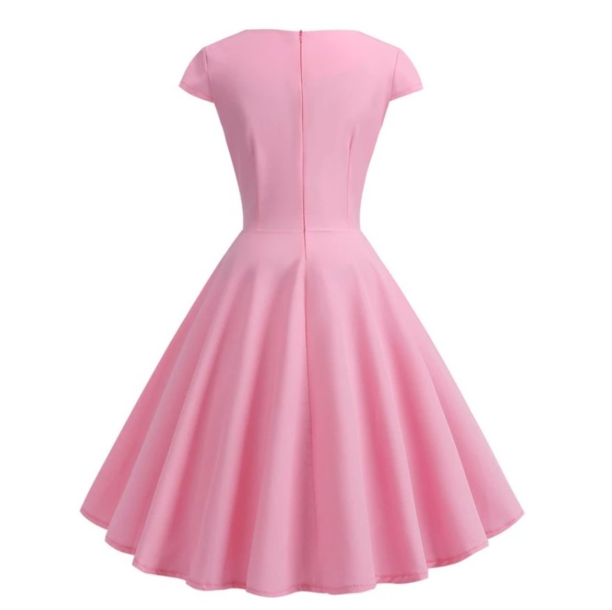 Robe Midi Vintage Rose - Louise Vintage