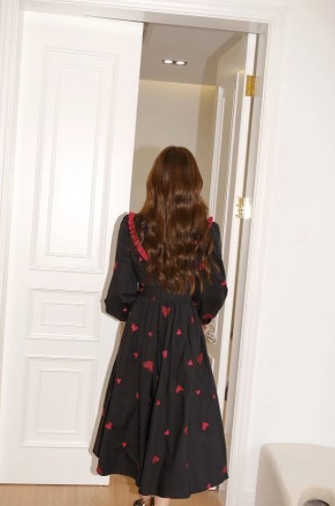 Robe Noire Années 40 - Louise Vintage