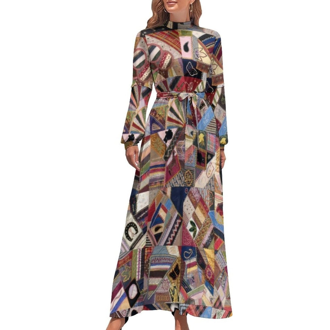 Robe Patchwork Style London Années 70 - Louise Vintage