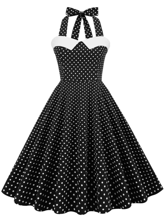 Robe Patineuse Année 50 Noire - Louise Vintage