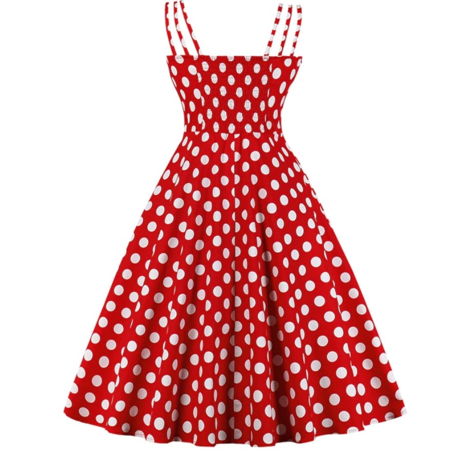 Robe Patineuse Année 50 Rouge - Louise Vintage