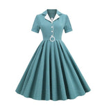 Robe Patineuse Année 50 Turquoise - Louise Vintage
