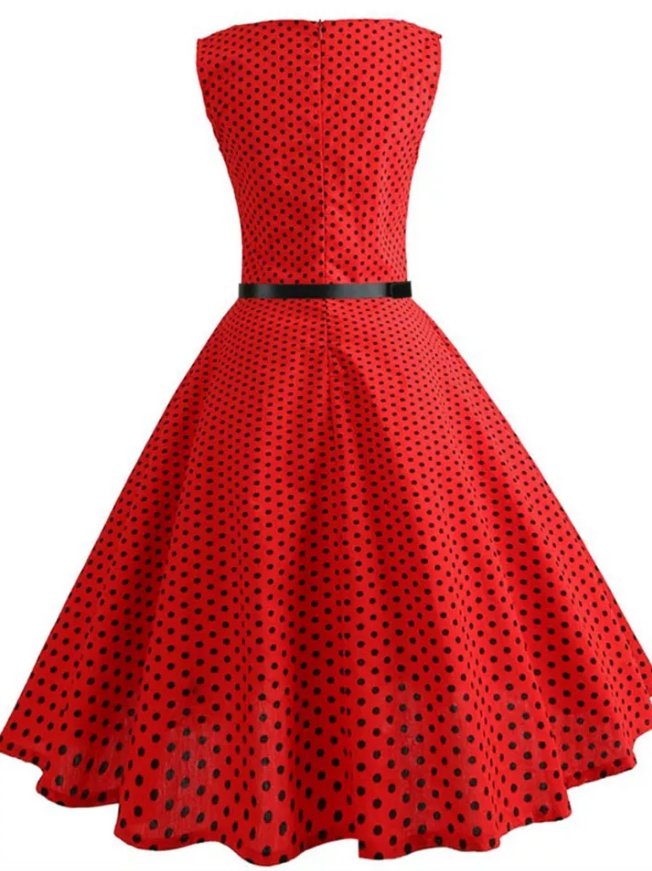 Robe Pin Up Année 50 Rouge - Louise Vintage