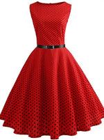 Robe Pin Up Année 50 Rouge - Louise Vintage