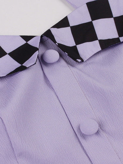 Robe Pin Up Année 50 Violet - Louise Vintage