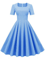 Robe Rétro Année 50 Bleu - Louise Vintage