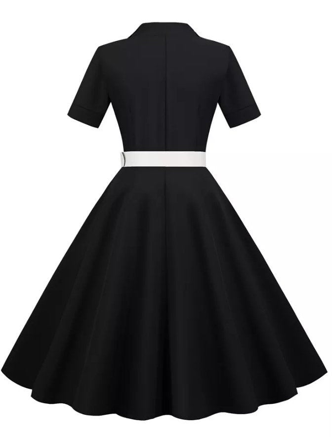 Robe Rétro Année 50 Noire - Louise Vintage