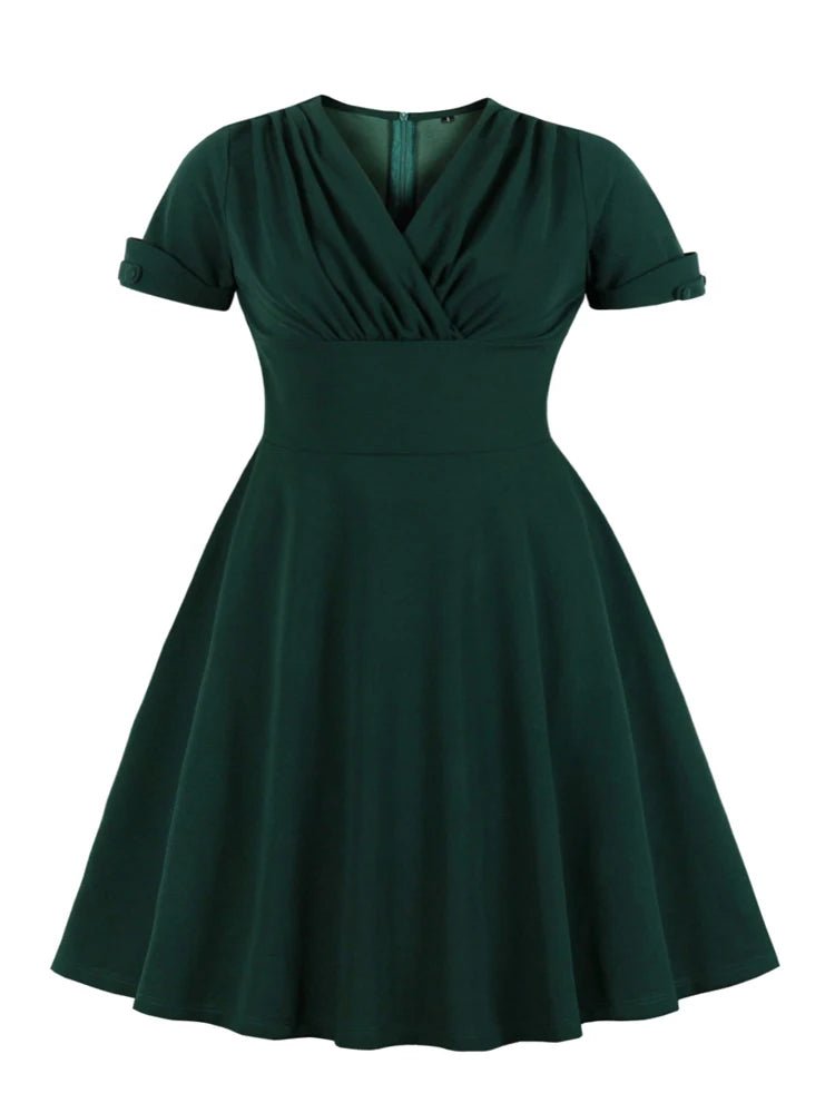 Robe Rockabilly Année 50 Vert - Louise Vintage