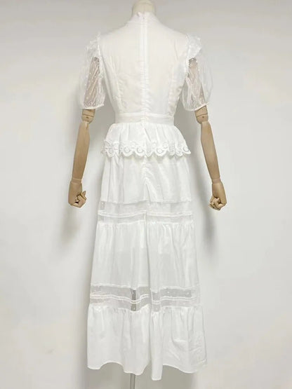 Robe Rose Broderie Anglaise Années 40 - Louise Vintage
