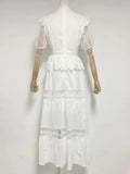 Robe Rose Broderie Anglaise Années 40 - Louise Vintage