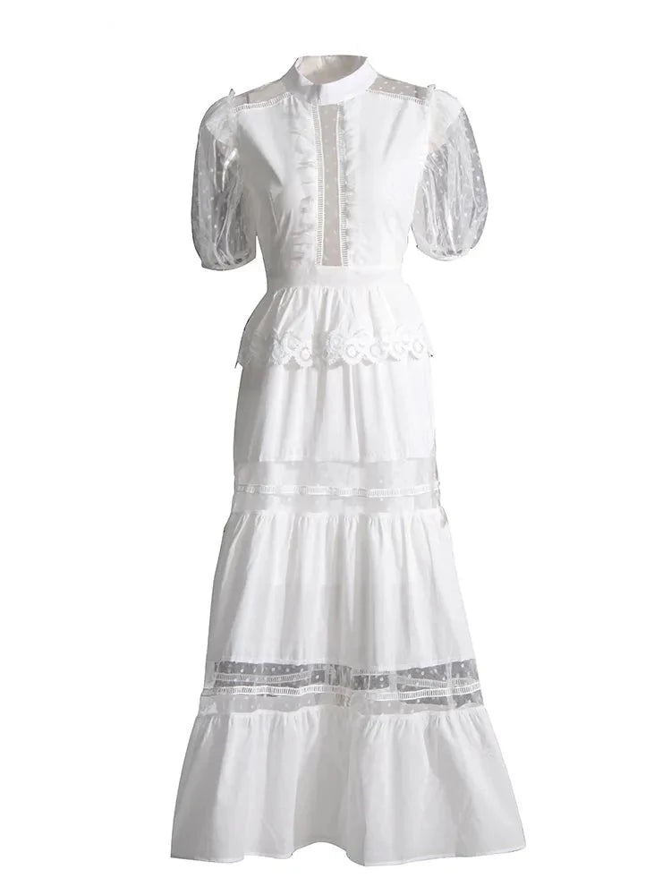 Robe Rose Broderie Anglaise Années 40 - Louise Vintage