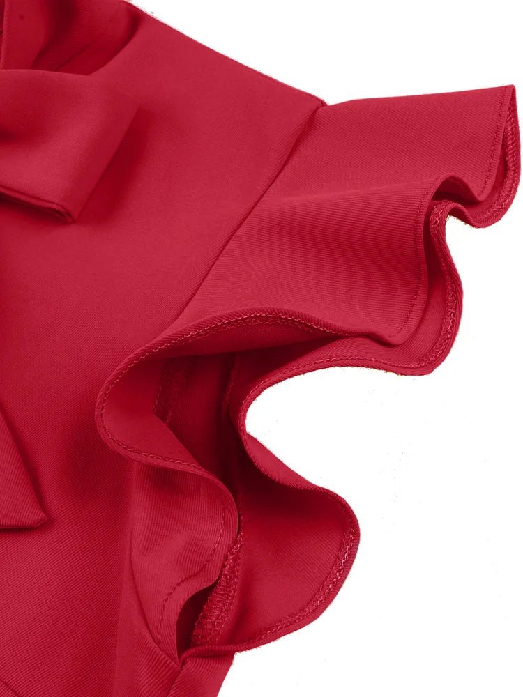 Robe Rouge Femme Année 50 - Louise Vintage