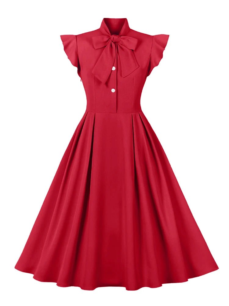 Robe Rouge Femme Année 50 - Louise Vintage