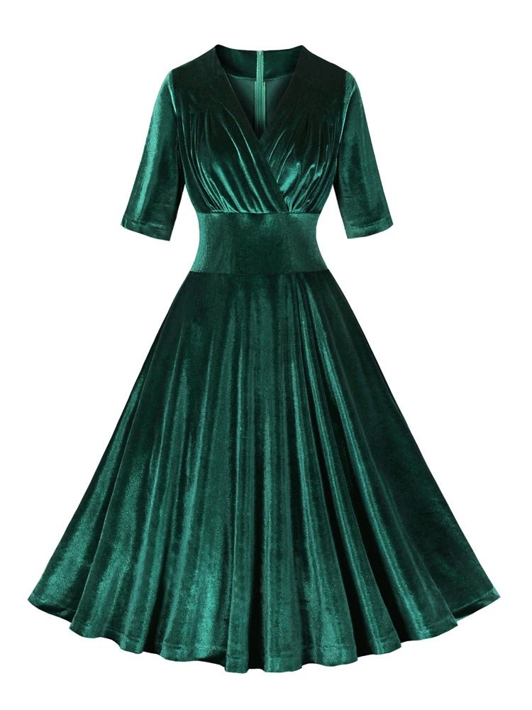 Robe Soirée Années 50 Velours - Louise Vintage
