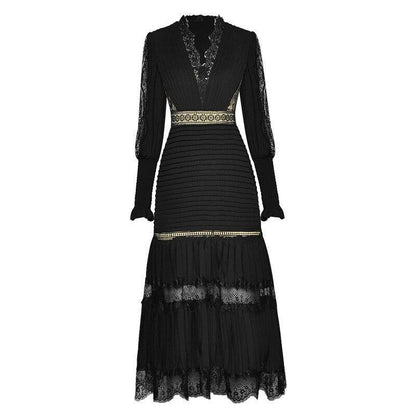 Robe Style Année 40 New York Noire - Louise Vintage