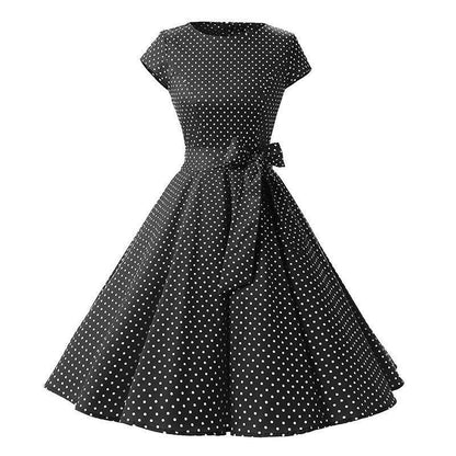 Robe Style Année 50 pas Cher Noire - Louise Vintage