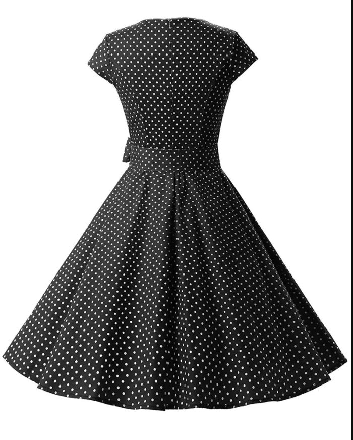 Robe Style Année 50 pas Cher Noire - Louise Vintage