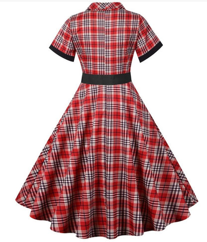 Robe Style Année 50 Rouge - Louise Vintage