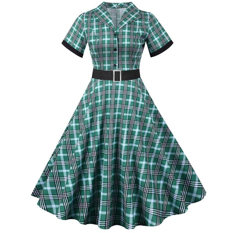 Robe Style Année 50 Verte - Louise Vintage