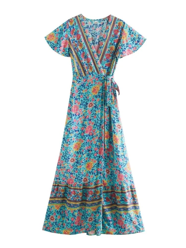 Robe Style Année 70 Imprimés Floraux - Louise Vintage