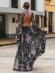 Robe Style Année 70 Violet - Louise Vintage