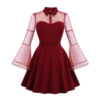 Robe Style Années 50 Grande Taille Rouge - Louise Vintage