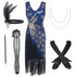 Robe Style Gatsby Année 20 Bleu (Avec Accéssoires) - Louise Vintage