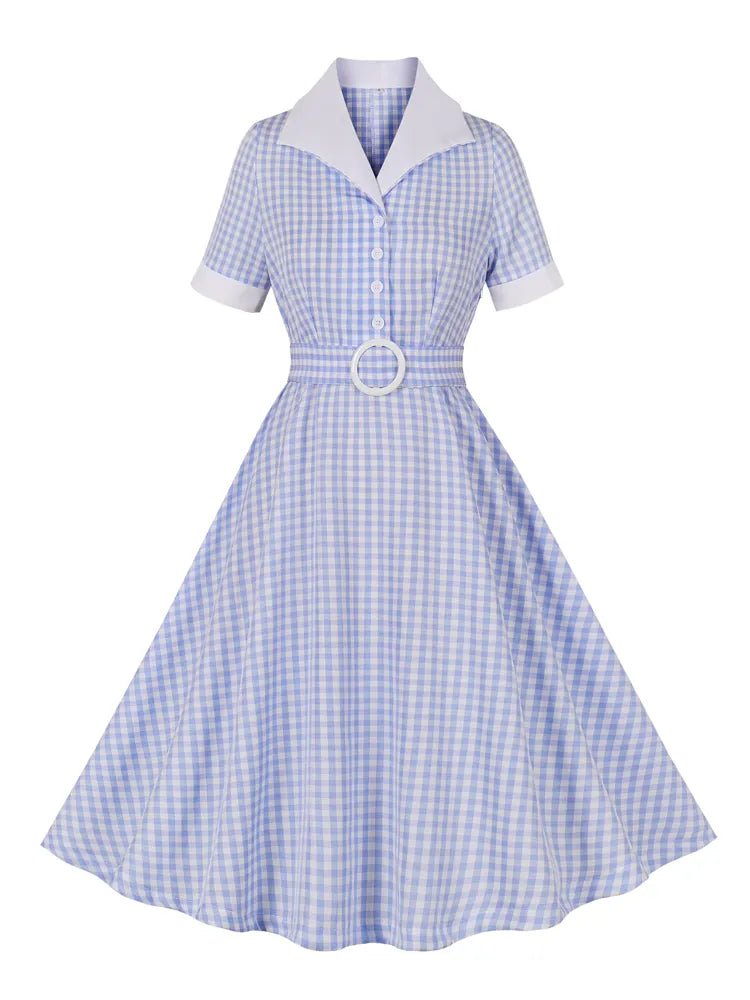Robe Tablier Vintage Bleu - Louise Vintage