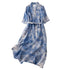 Robe Trapèze Année 70 Bleue - Louise Vintage