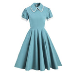Robe Turquoise 1950s - Louise Vintage