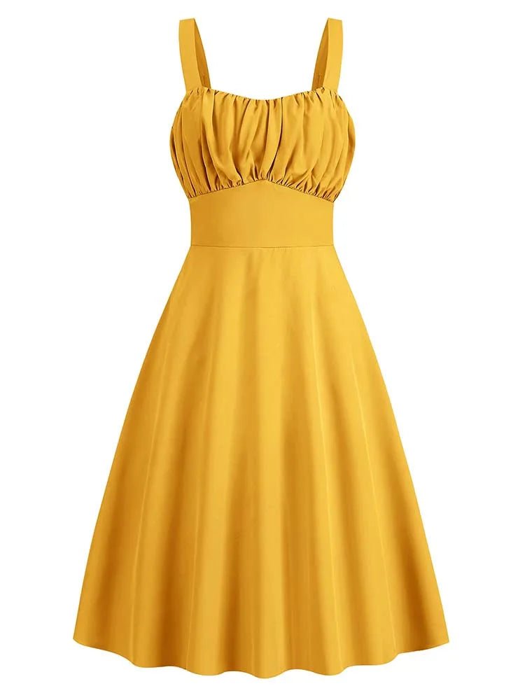 Robe Type Année 50 Jaune - Louise Vintage
