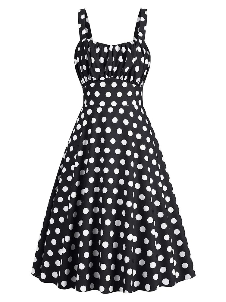 Robe Type Année 50 Noir - Louise Vintage