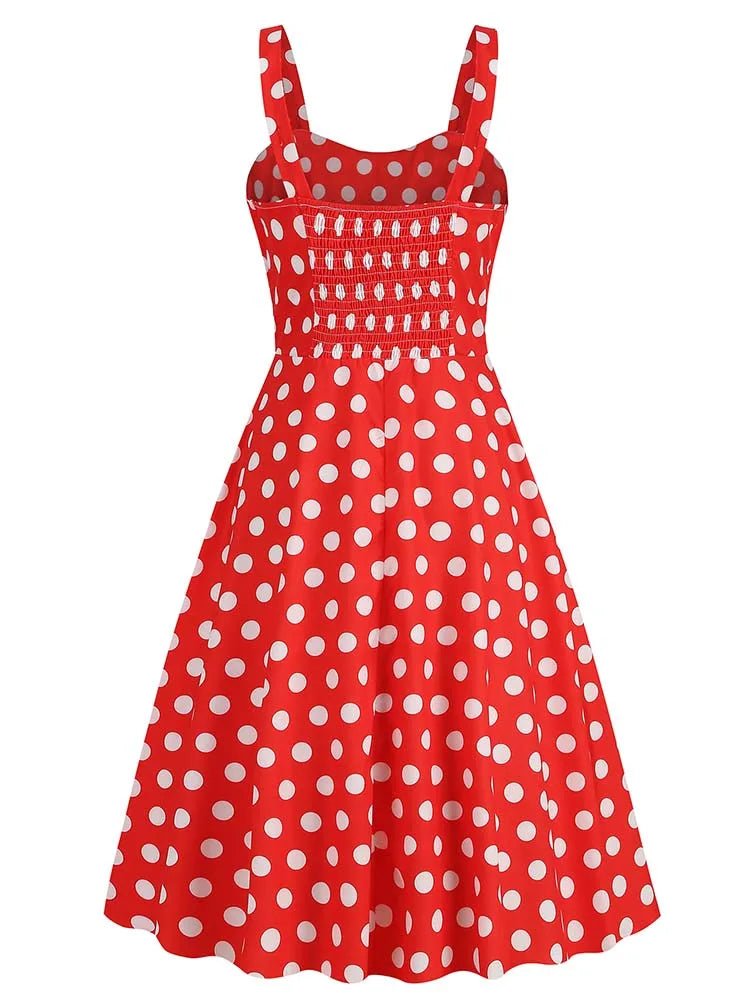 Robe Type Année 50 Rouge - Louise Vintage