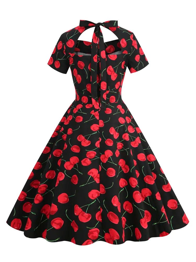 Robe vintage rouge et noir hotsell
