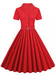 Robe Vintage 1950 Rouge - Louise Vintage