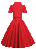 Robe Vintage 1950 Rouge - Louise Vintage